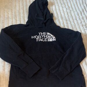 The North Face Women’s Black Hoodie with White Graphic